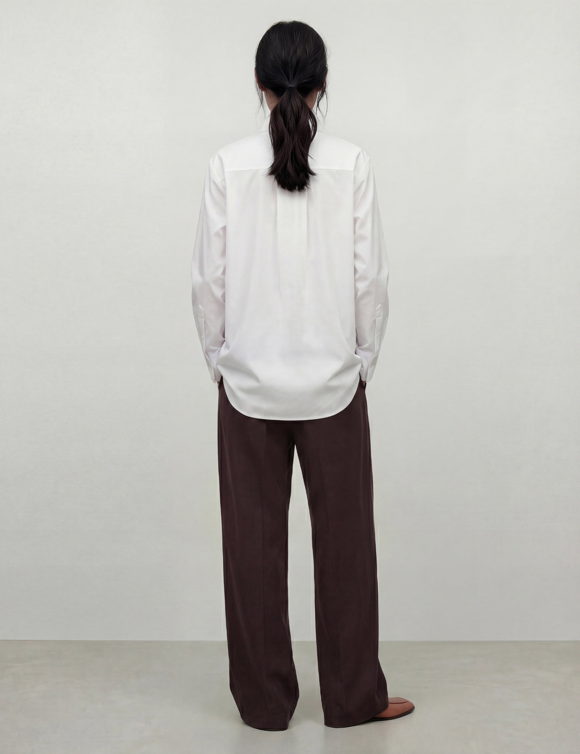 Agneta shirt, fancy poplin, white