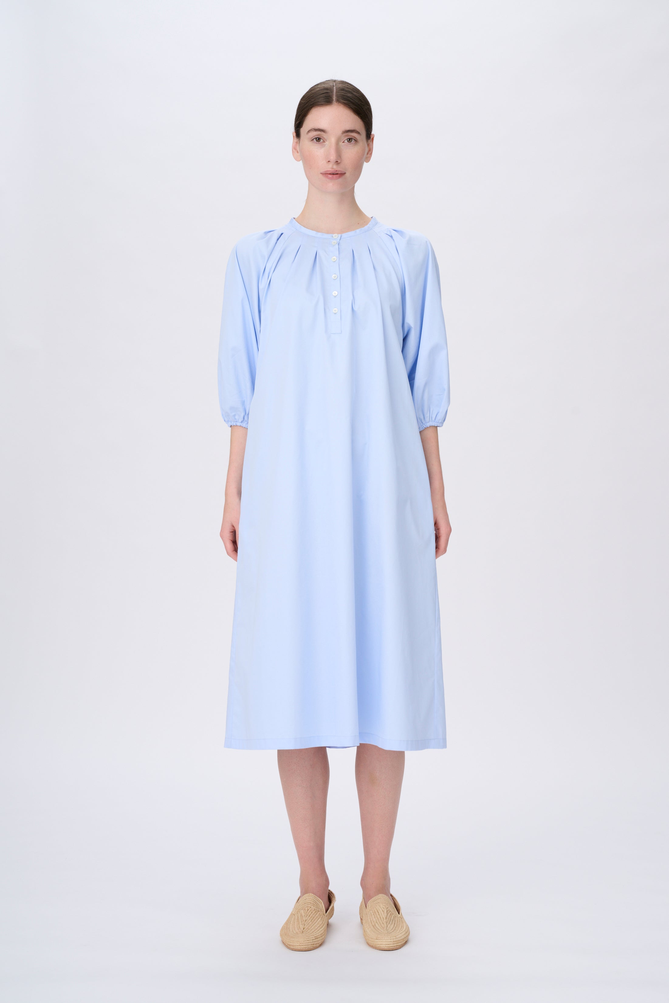 Naja Lauf NICOLE DRESS COTTON SATEEN Dresses LIGHT BLUE