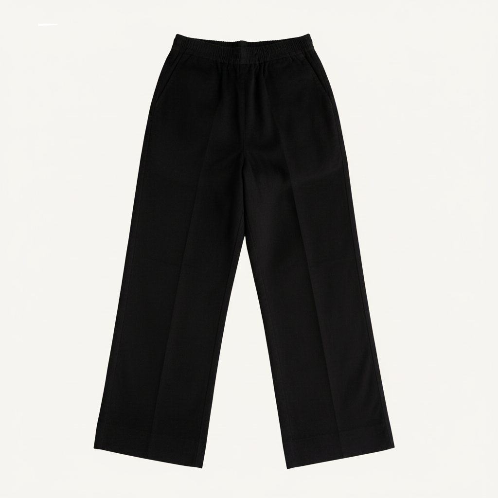 Black corduroy trousers