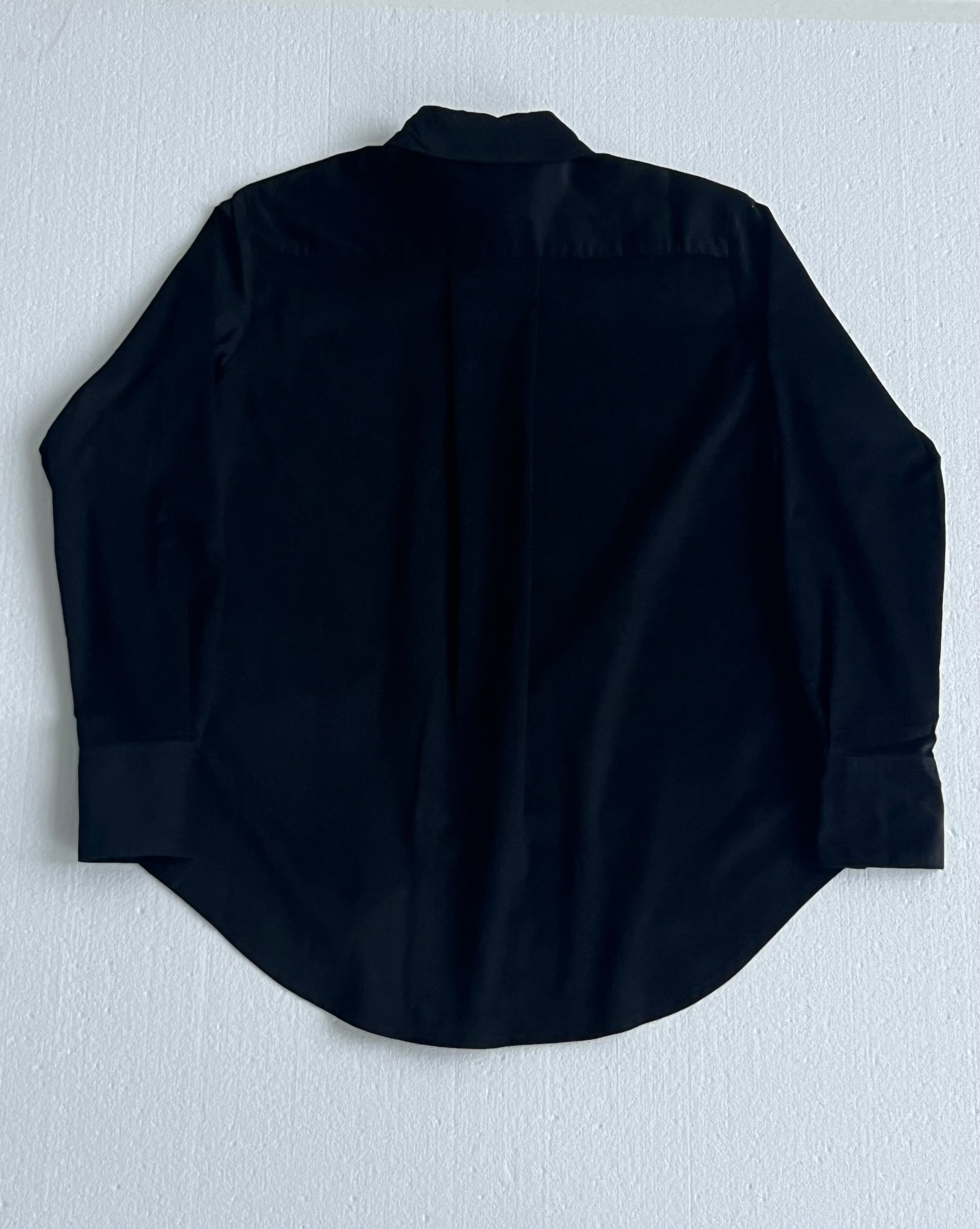 Black corduroy shirt in relaxed fit
