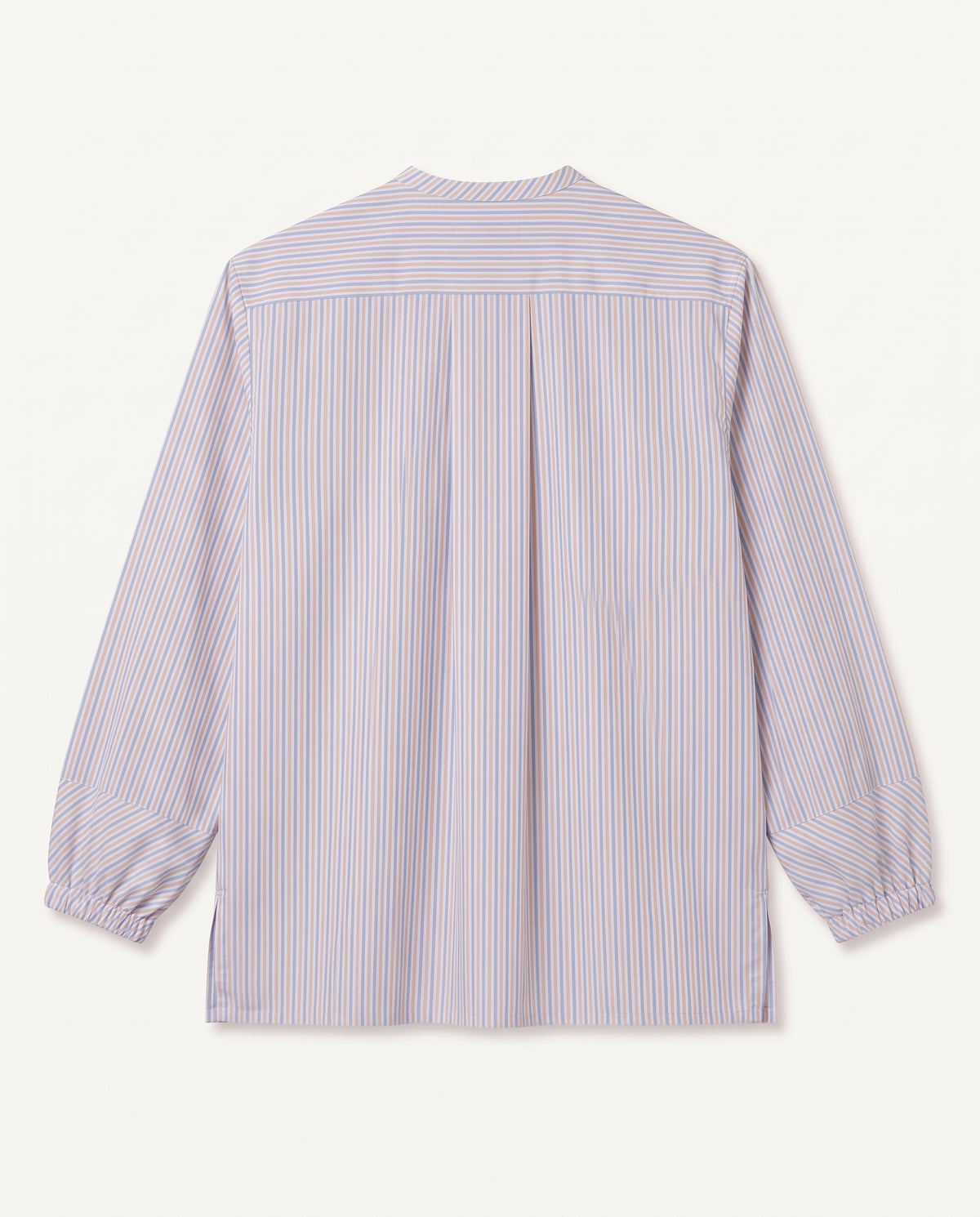Dana shirt, Striped Poplin, Light blue and peach