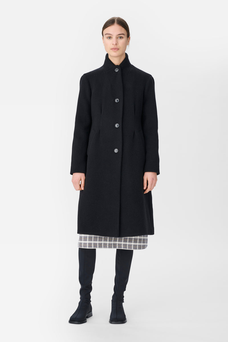 Naja Lauf ABBEY COAT LUX WOOL COATS BLACK