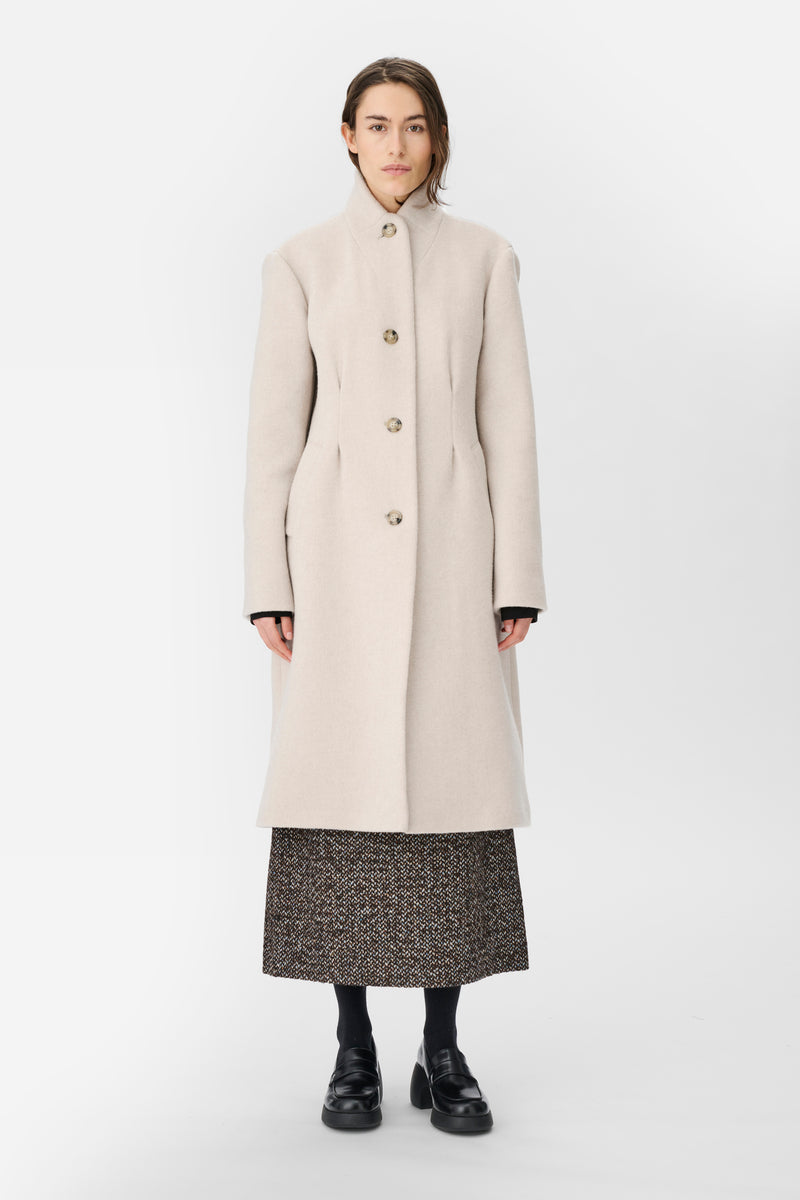 Naja Lauf ABBEY COAT LUX WOOL COATS MARBLE