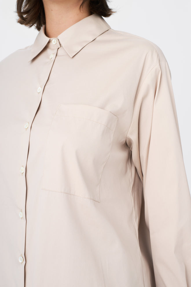Naja Lauf AGNETA SHIRT FANCY POPLIN SHIRTS BEIGE