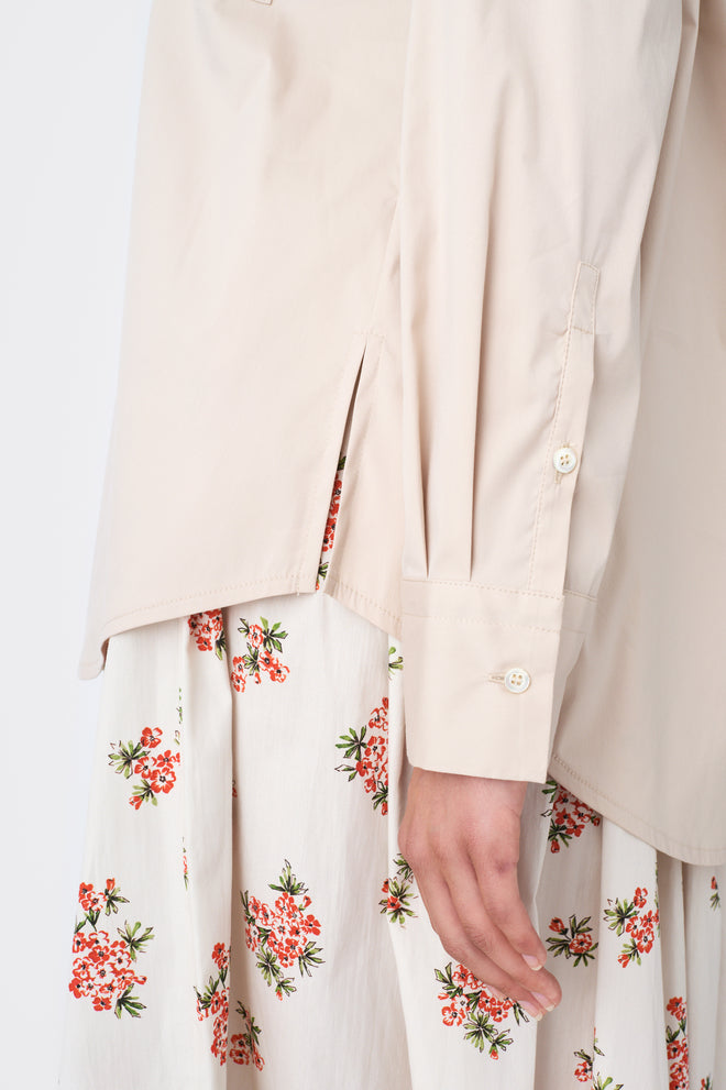 Naja Lauf AGNETA SHIRT FANCY POPLIN SHIRTS BEIGE