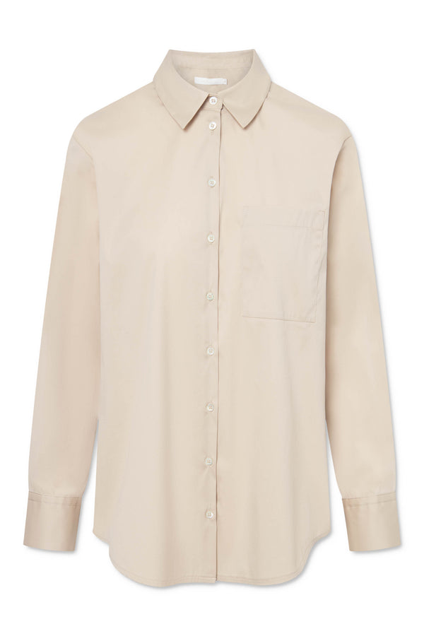 Naja Lauf AGNETA SHIRT FANCY POPLIN SHIRTS BEIGE