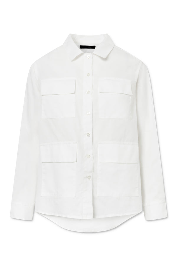 Naja Lauf ALBERTA SHIRT LINEN BLEND SHIRTS WHITE