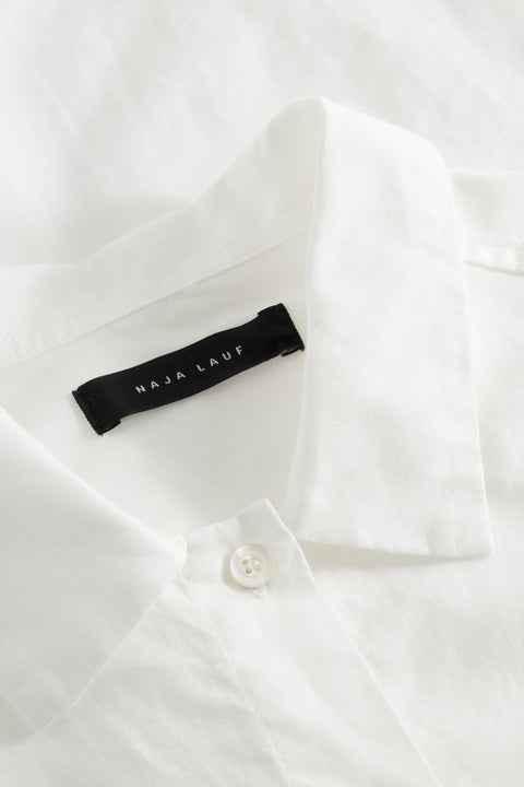 Naja Lauf ALBERTA SHIRT LINEN BLEND SHIRTS WHITE