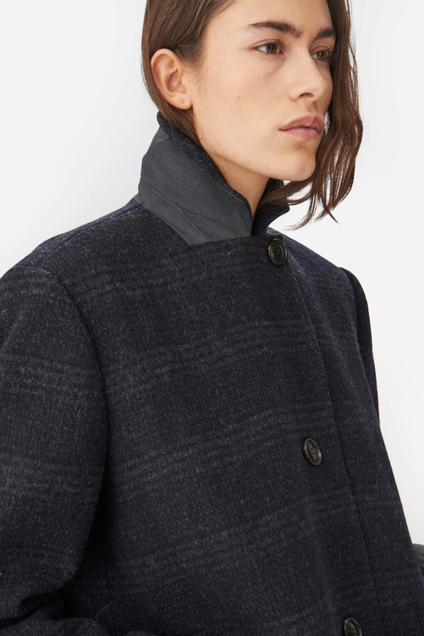 Naja Lauf ALISON COAT HIDDEN CHECK COATS DARK NAVY