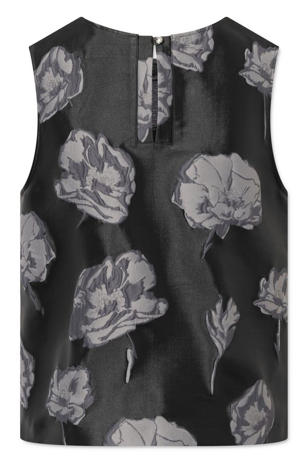 Naja Lauf AZELIA TOP FLOWER IN THE DARK BLOUSES BLACK