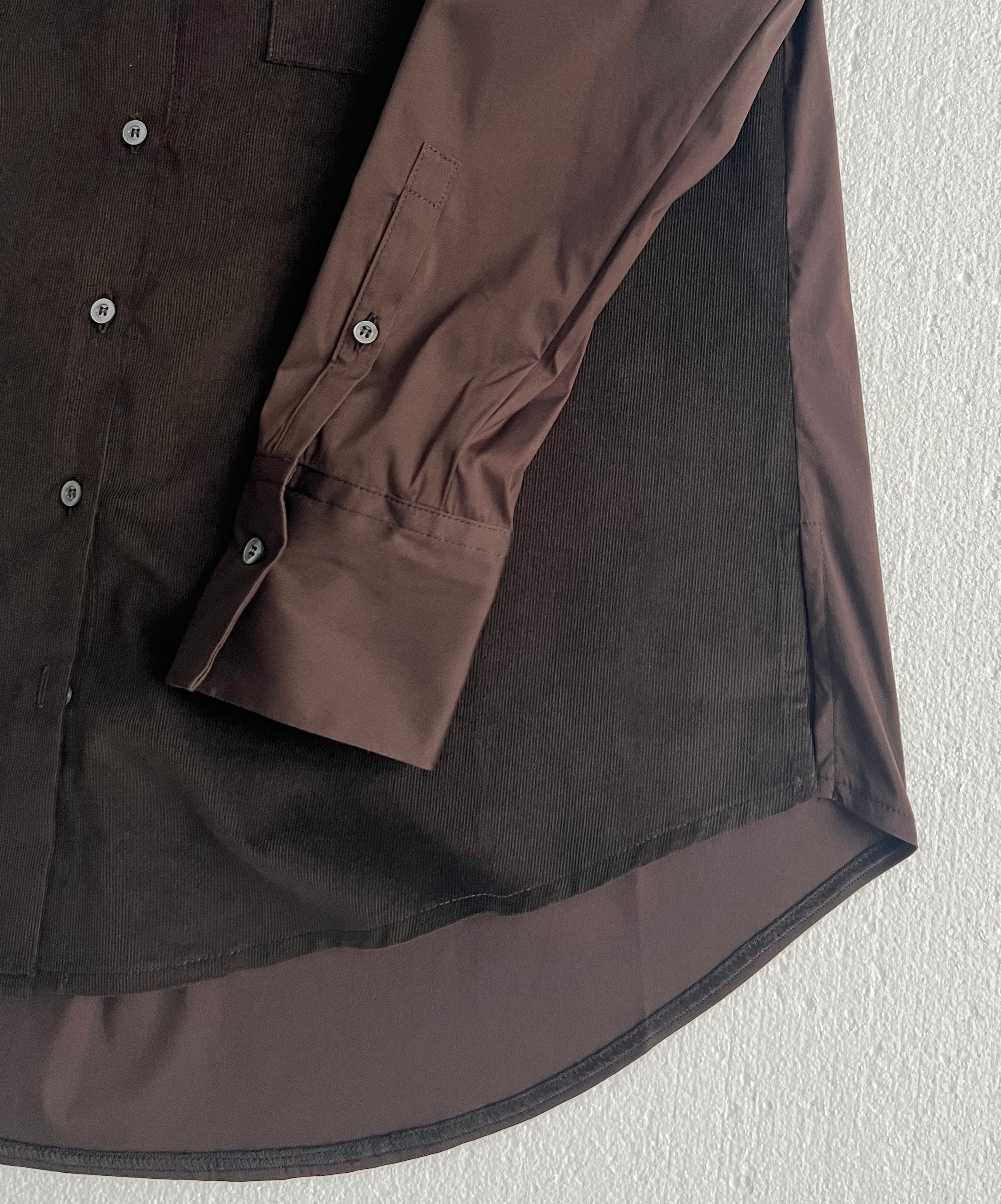 Agneta shirt mix Dark Brown