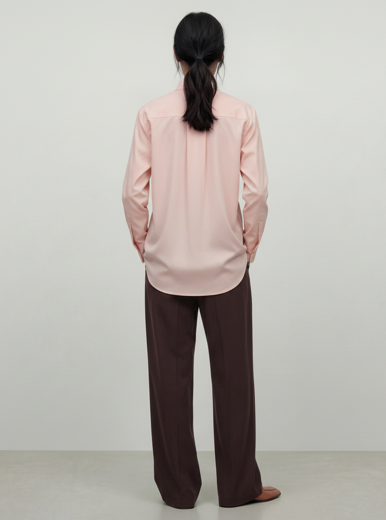 Agneta shirt, fancy poplin, Rose