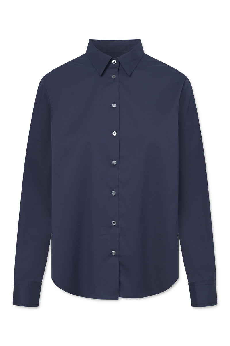 Naja Lauf BEATE SHIRT FANCY POPLIN SHIRTS NAVY