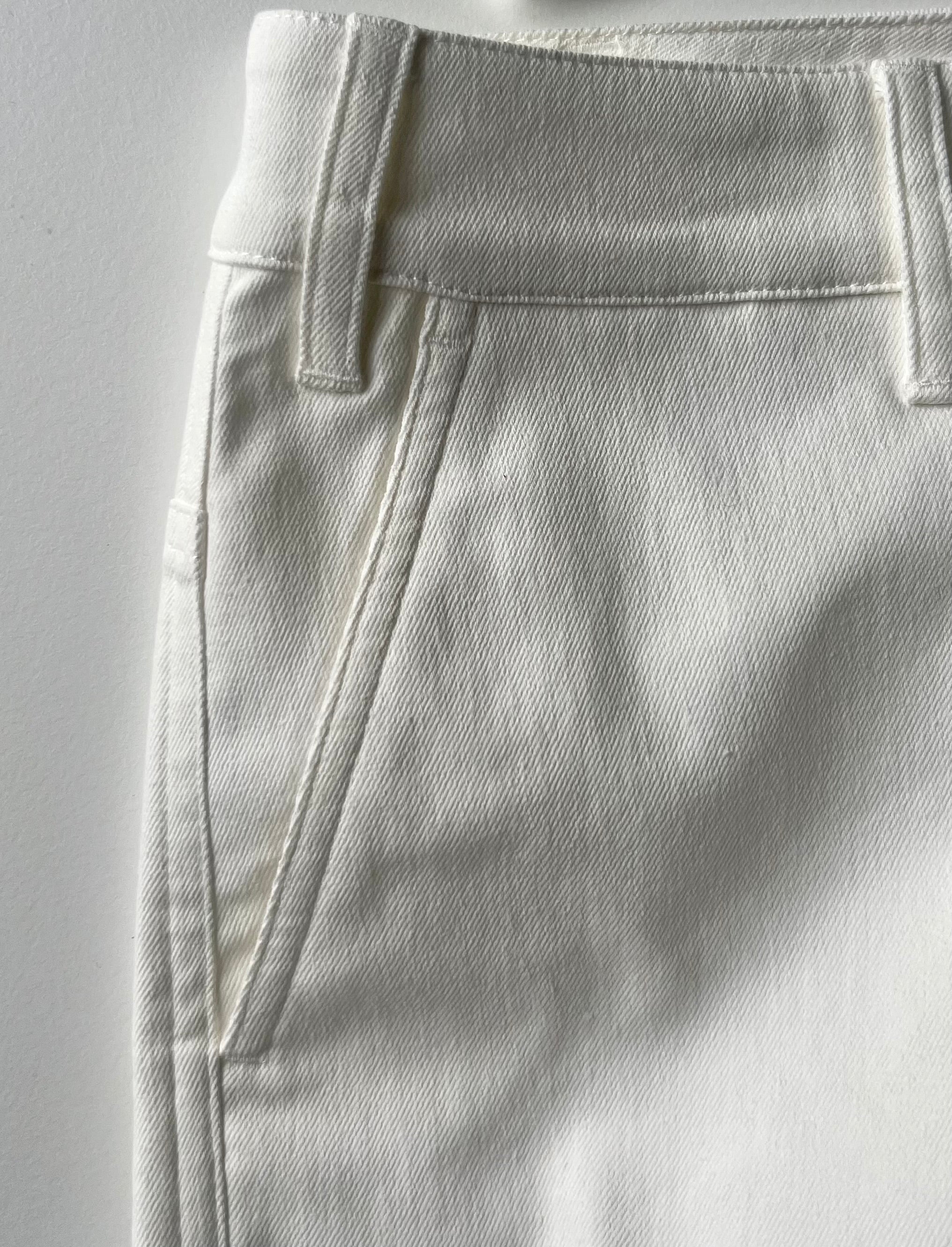 White jeans front pocket