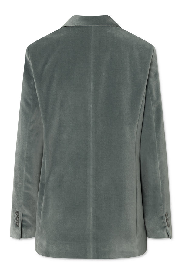 Naja Lauf CAROLINE JACKET SOFT VELVET BLAZERS GREY