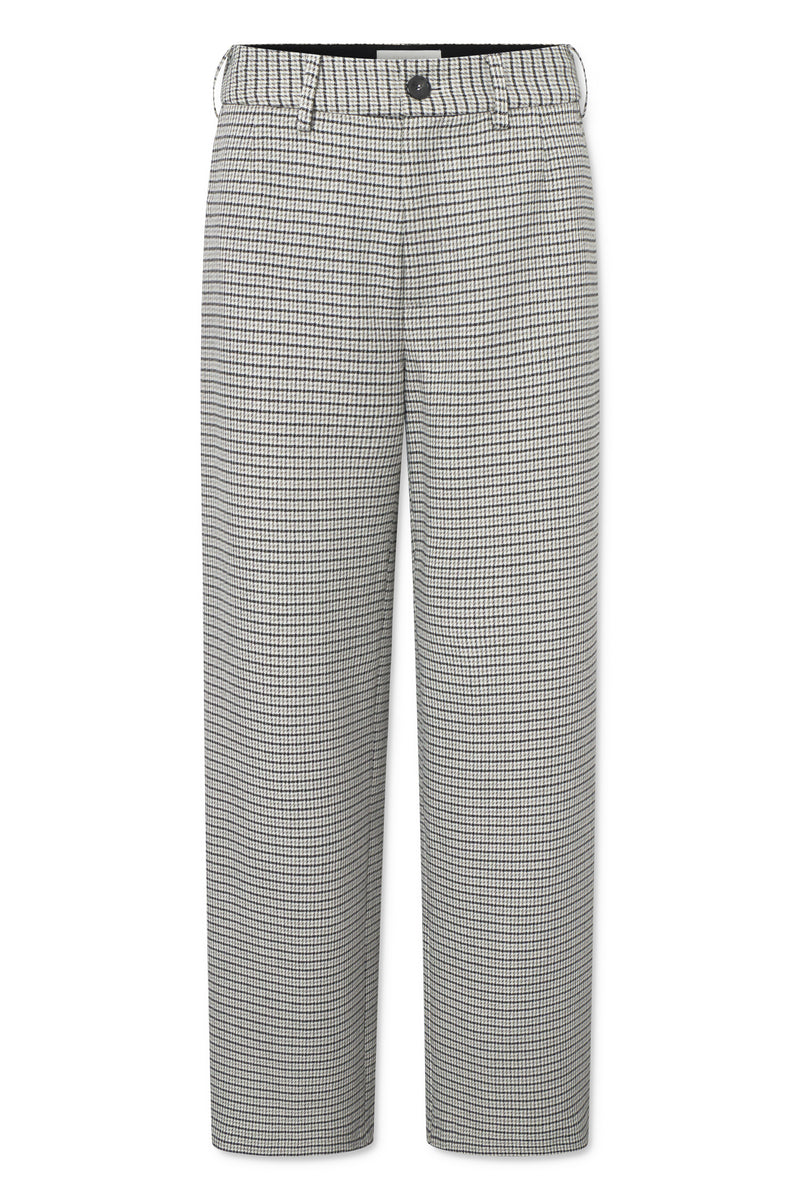 Naja Lauf CATH PANTS COOL CHECK  BLACK/KHAKI