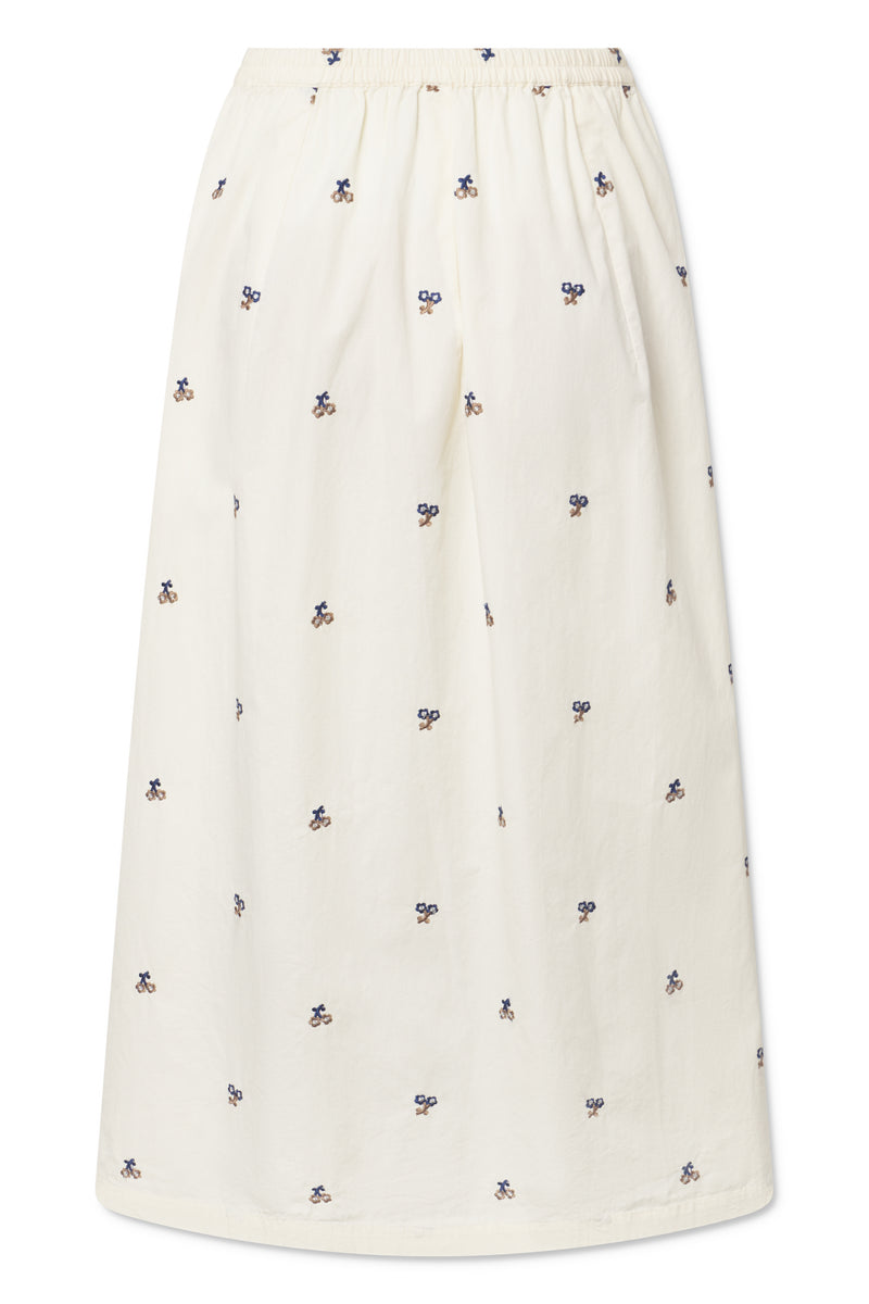 Naja Lauf CIRA SKIRT EMBROIDERED FLOWER SKIRTS BUTTER