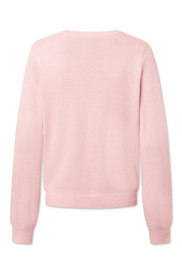 Naja Lauf CLAIRE SWEATER COTTON CASHMERE SWEATER ROSEWATER