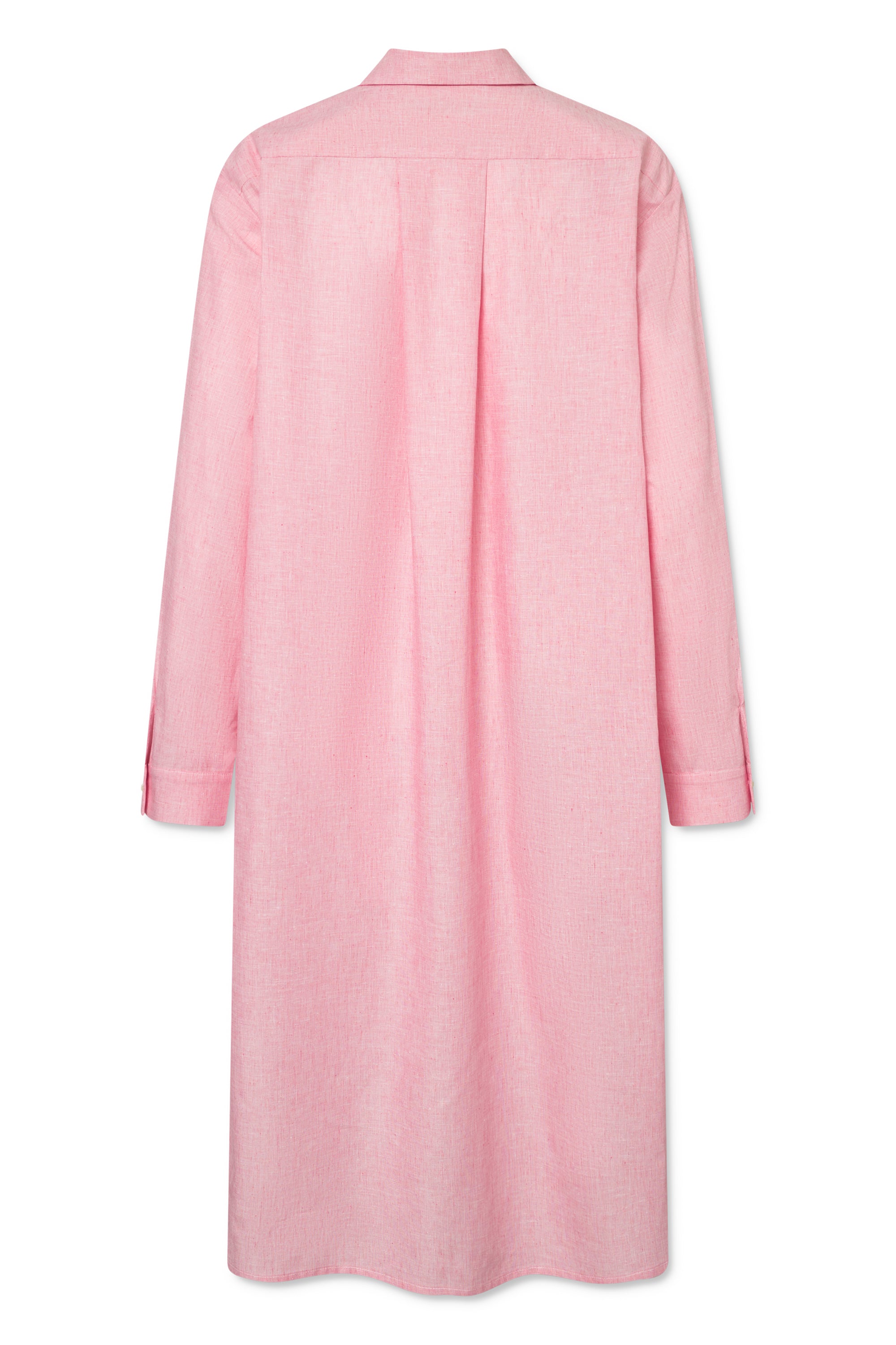Pink linen dress
