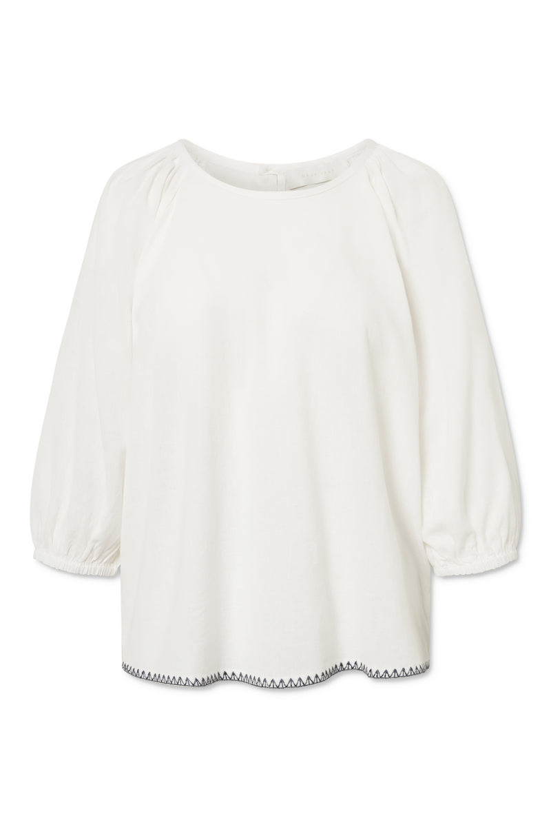 Naja Lauf DINA BLOUSE EAST COTTON BLOUSES WHITE