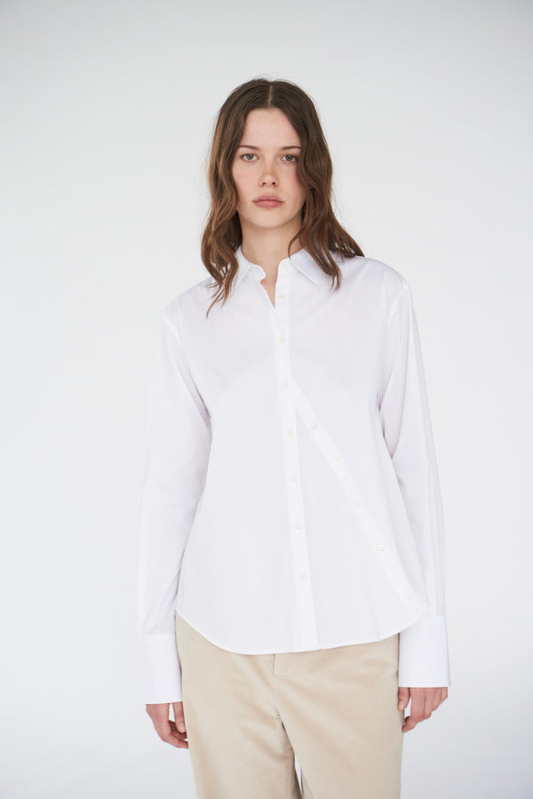 Naja Lauf ELLIS SHIRT FANCY POPLIN SHIRTS WHITE