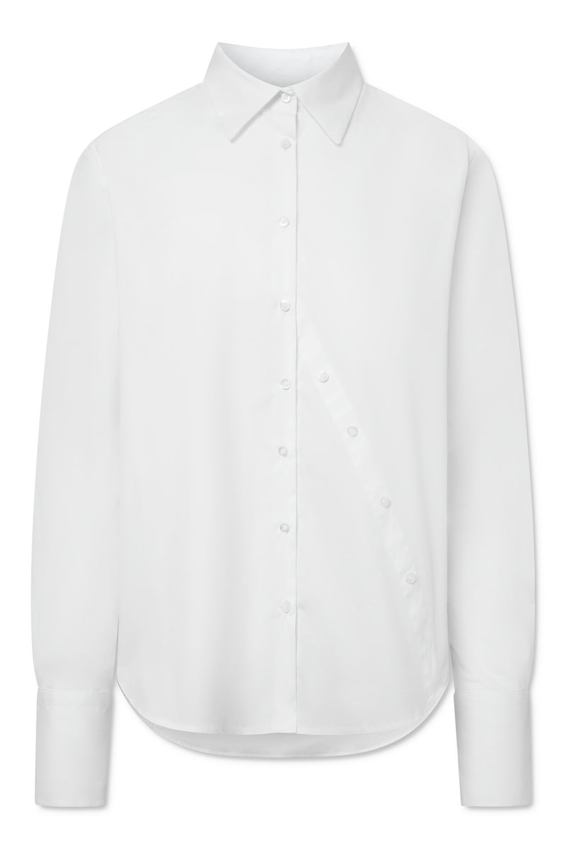 Naja Lauf ELLIS SHIRT FANCY POPLIN SHIRTS WHITE