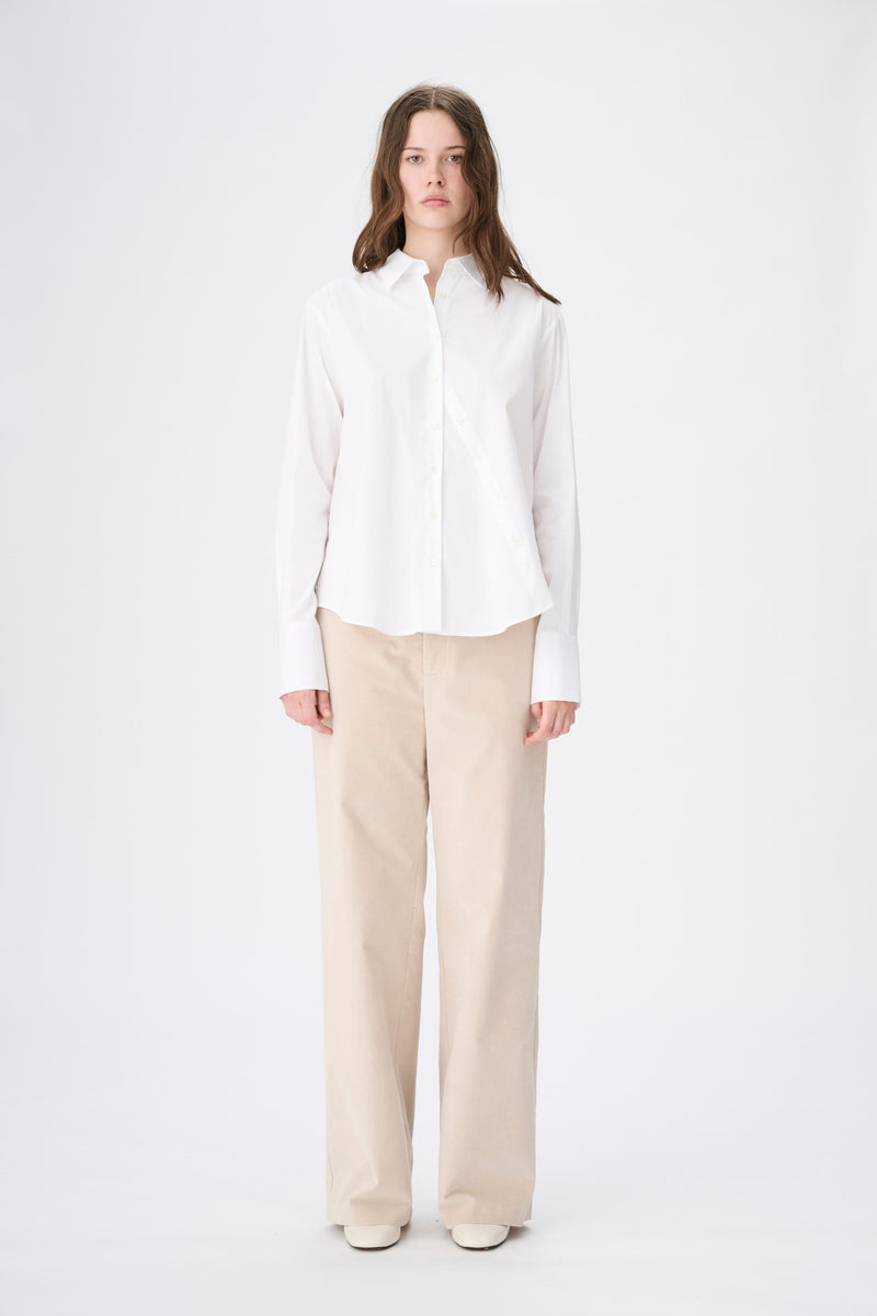 Naja Lauf ELLIS SHIRT FANCY POPLIN SHIRTS WHITE