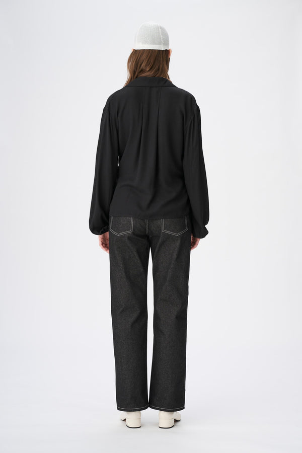 Naja Lauf FIOLA BLOUSE WINTER VISCOSE BLOUSES BLACK