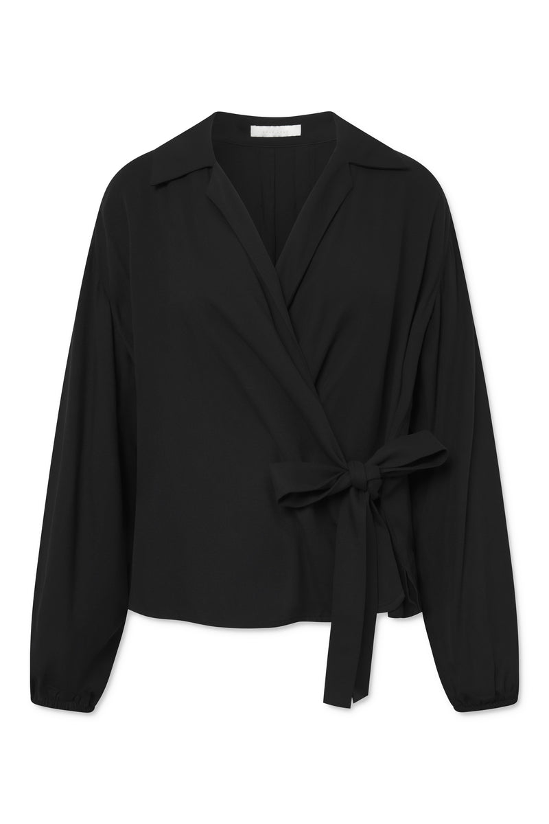 Naja Lauf FIOLA BLOUSE WINTER VISCOSE BLOUSES BLACK