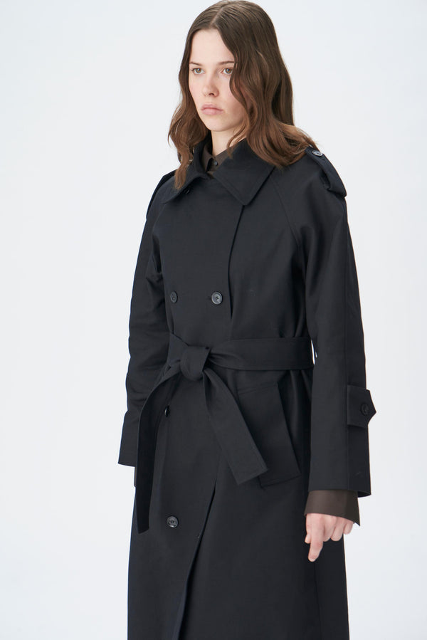 Naja Lauf FRANK COAT DENSE COTTON OUTERWEAR BLACK