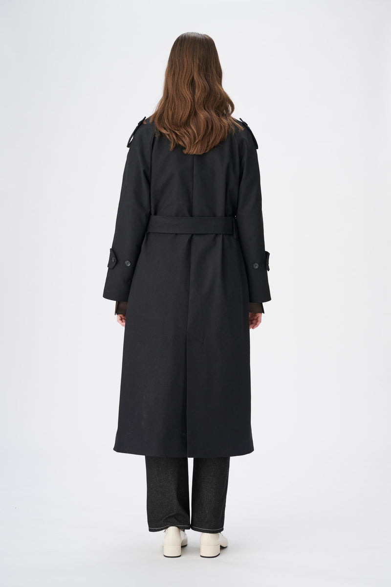 Naja Lauf FRANK COAT DENSE COTTON OUTERWEAR BLACK