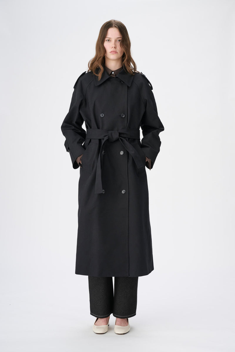 Naja Lauf FRANK COAT DENSE COTTON OUTERWEAR BLACK