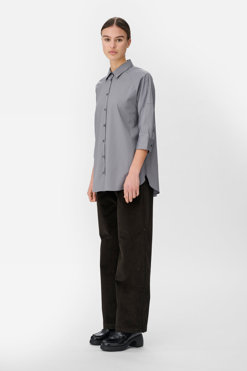 Naja Lauf GABIE SHIRT FANCY POPLIN SHIRTS GREY