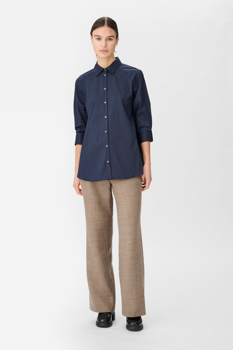 Naja Lauf GABIE SHIRT FANCY POPLIN SHIRTS NAVY