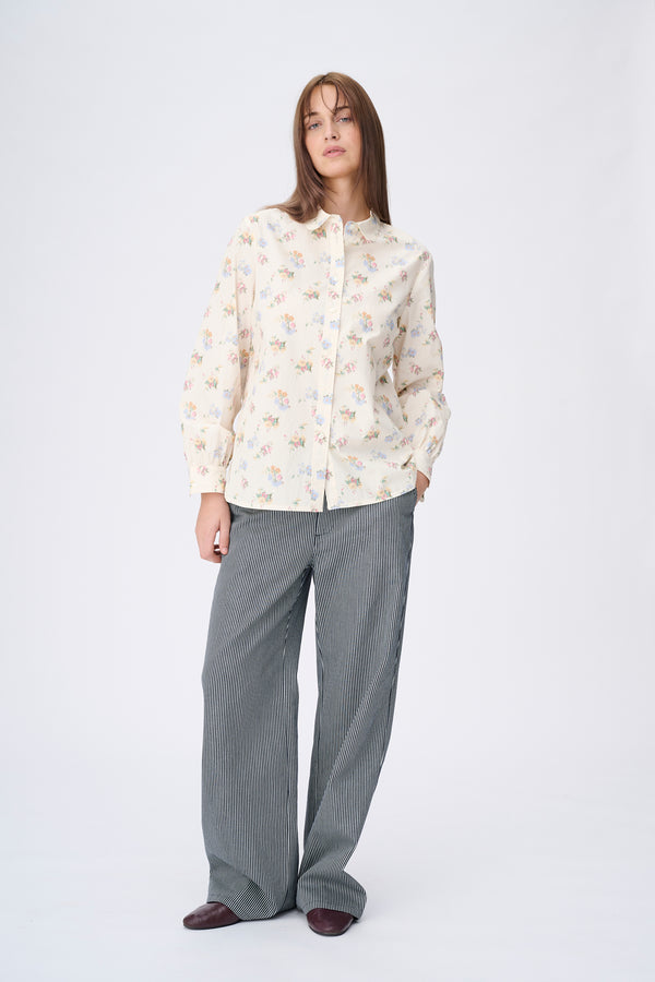 Naja Lauf IRENE SHIRT BLEACHED FLOWER SHIRTS CREAM