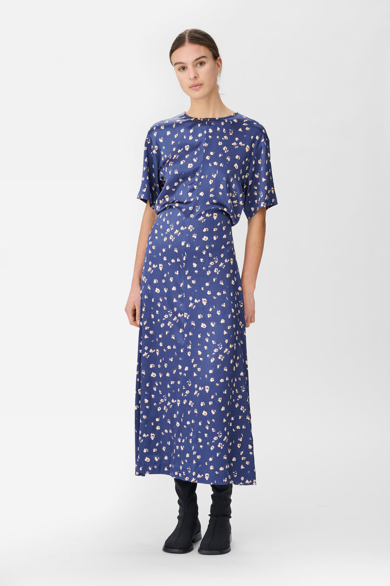 Naja Lauf KATRINE DRESS FLOWER IN WATER DRESSES BLUE