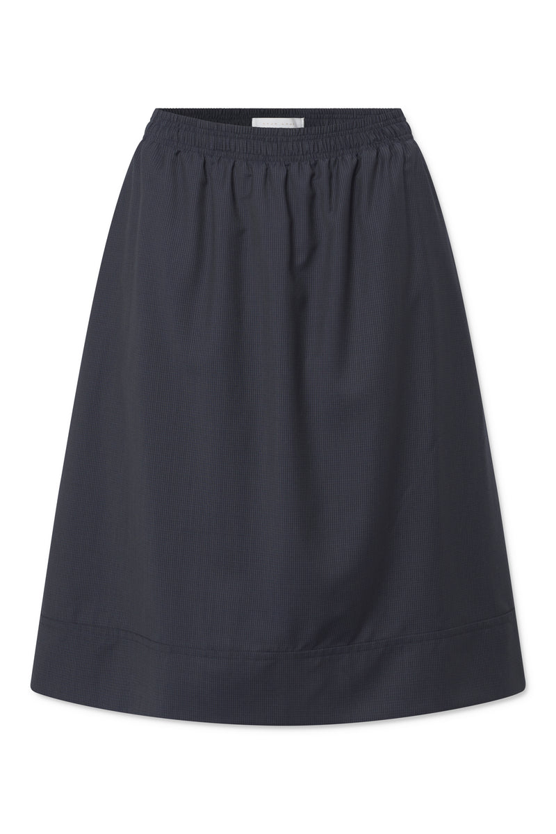 Naja Lauf KIANA SKIRT CHECKED STRIPE SKIRTS NAVY BLUE