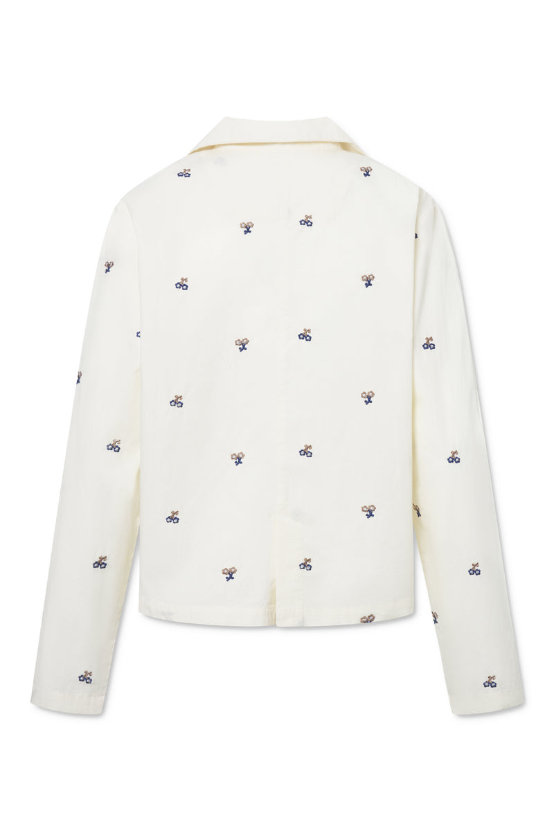 Naja Lauf KIMMIE SHIRT EMBROIDERED FLOWER Shirt BUTTER