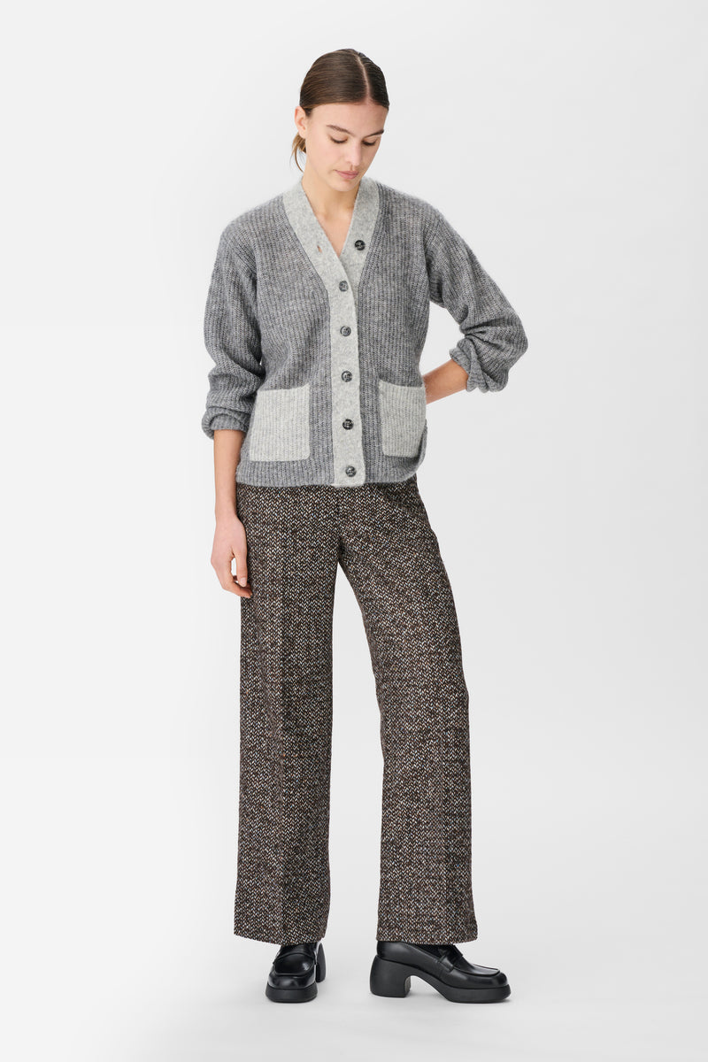 Naja Lauf KIRBIE PANTS CONFETTI WOOL PANTS BROWN