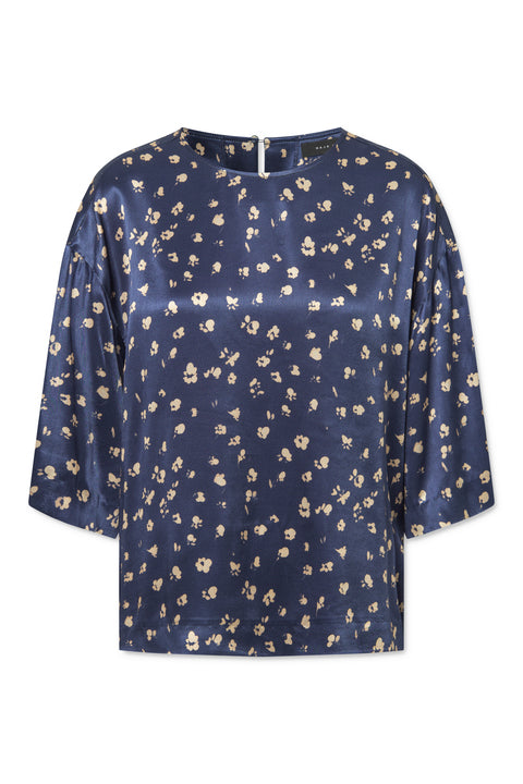 Naja Lauf LIPIA TOP FLOWER IN WATER BLOUSES BLUE