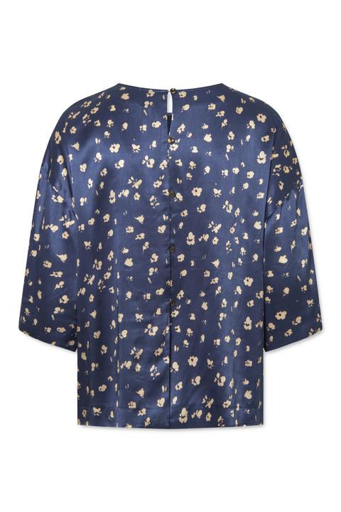 Naja Lauf LIPIA TOP FLOWER IN WATER BLOUSES BLUE