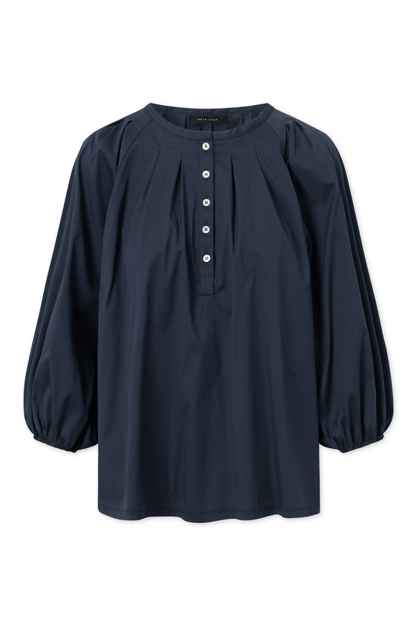 Naja Lauf LOTTA BLOUSE FANCY POPLIN SHIRTS NAVY