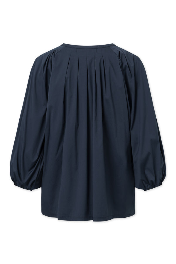 Naja Lauf LOTTA BLOUSE FANCY POPLIN SHIRTS NAVY