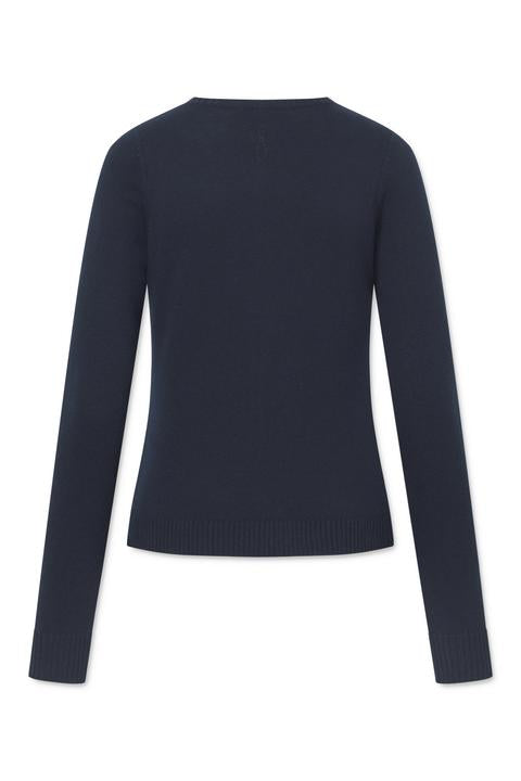 Naja Lauf LUCCA CARDIGAN WOOL COTTON KNITWEAR DARK BLUE