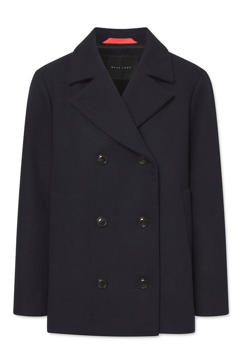 Naja Lauf MABEL JACKET BULKY WOOL JACKETS DARK NAVY