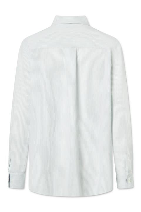 Naja Lauf MAGGIE SHIRT DENSE STRIPE SHIRTS LIGHT BLUE