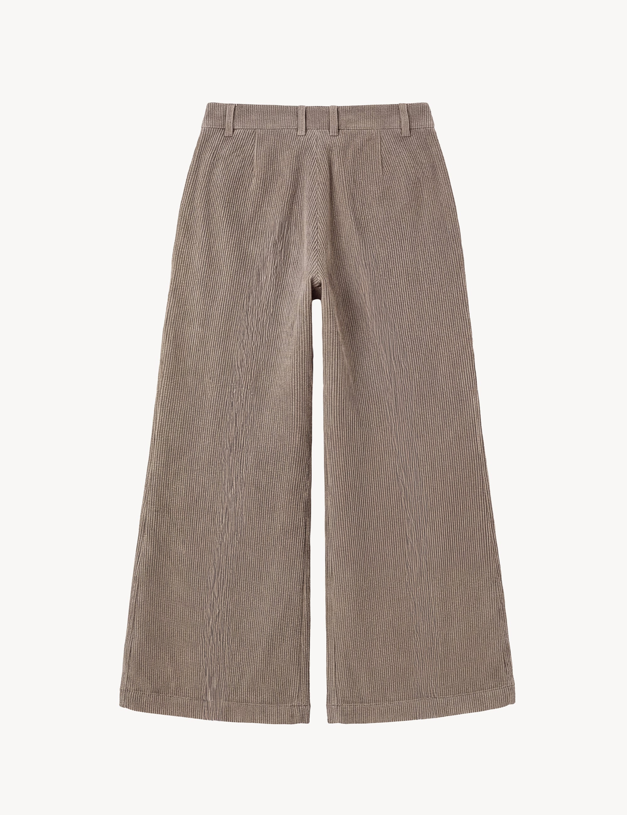 Classic corduroy pants for women in a wide leg silhouette.