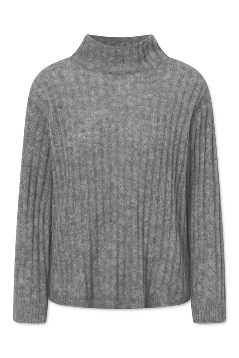 Naja Lauf MELI SWEATER MOHAIR KNITWEAR LIGHT GREY MELANGE