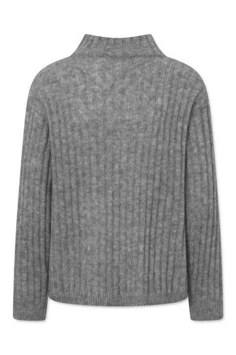 Naja Lauf MELI SWEATER MOHAIR KNITWEAR LIGHT GREY MELANGE