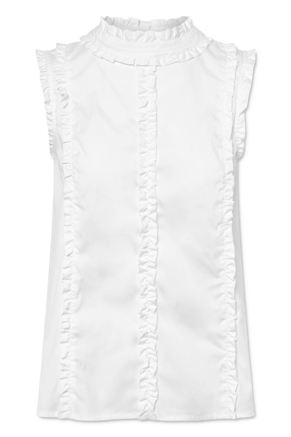 Naja Lauf MONICA BLOUSE FANCY POPLIN BLOUSES WHITE